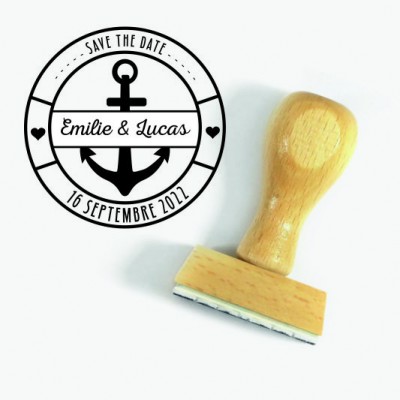 Tampon Mariage Nautique 5 Cm |  Tamporelle tampons français