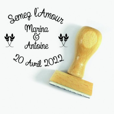 Tampon Mariage Semez L'Amour 5 Cm | Tamporelle tampons français