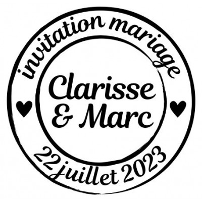 Tampon Mariage Invitation 5 Cm | Tamporelle tampons français