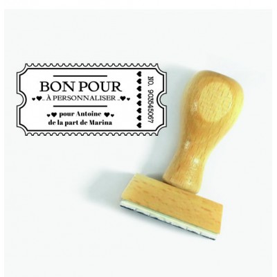 Tampon Bon Pour La Saint Valentin 5 Cm à Personnaliser | Tamporelle