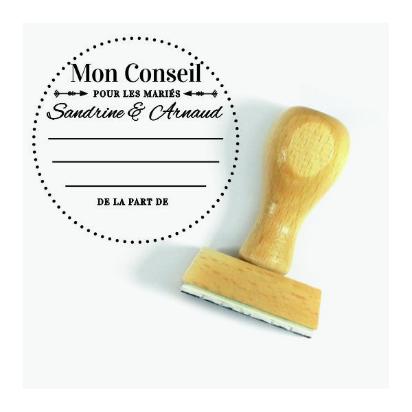 Tampon Rond Conseil Aux Mariés à Personnaliser 5 Cm Tamporelle Tampon Rond Conseil Aux Mariés à Personnaliser 5 Cm Tamporelle