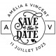 Tampon Save The Date Avec Initiales | Tamporelle tampons personnalisés
