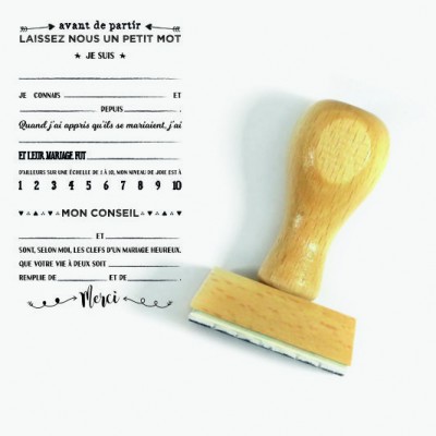 Tampon Avant De Partir 15 Cm * 8.50 Cm | Tamporelle tampons français