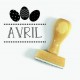 Tampon Avril à Personnaliser 5 Cm | Tamporelle tampons personnalisés