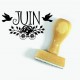 Tampon Juin à Personnaliser 5 Cm | Tamporelle tampons personnalisés