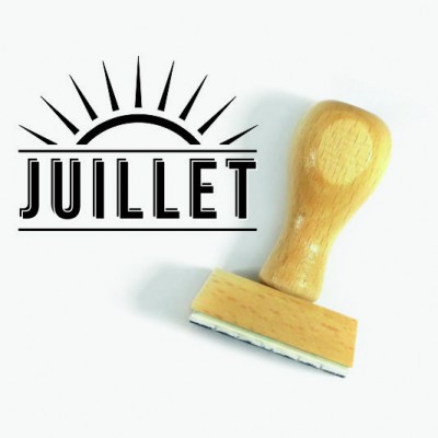 Tampon Juillet à Personnaliser 5 Cm | Tamporelle tampons personnalisés