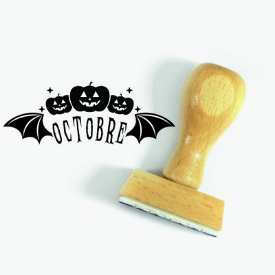 Tampon Octobre à Personnaliser 5 Cm | Tamporelle tampons personnalisés