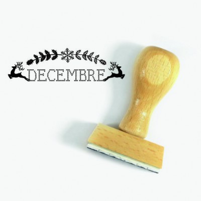 Tampon Décembre à Personnaliser 5 Cm | Tamporelle