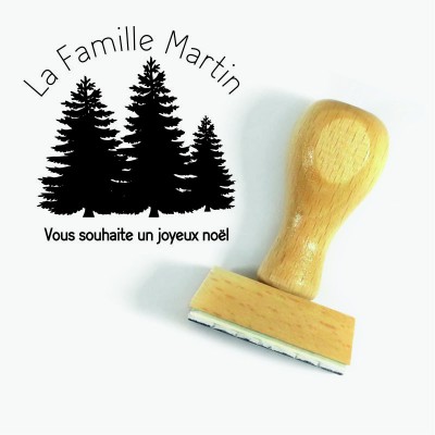 Tampon Noël Sapin Forêt | Tamporelle tampons personnalisés