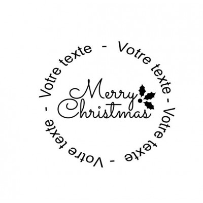 Tampon Merry Christmas | Tamporelle tampons personnalisés