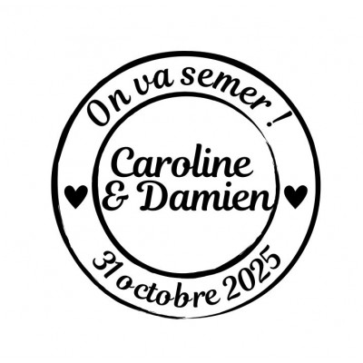 Tampon on va semer à personnaliser | Tamporelle tampons français