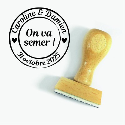 Tampon on va semer personnalisé | Tamporelle tampons français