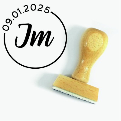Tampon Personnalisé Mariage double initiales | Tamporelle