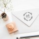 Tampon adresse cercle floral n°26 50x50mm