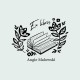 Tampon ex-libris n°1 "Angie" 60x60mm