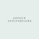 Tampon anniversaire n°7 "Joyeux anniversaire" 65x20mm