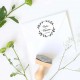 Tampon mariage végétal n°127 50x50mm