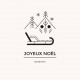 Tampon noël n°13 étiquette luge "Joyeux noël" 50x70mm