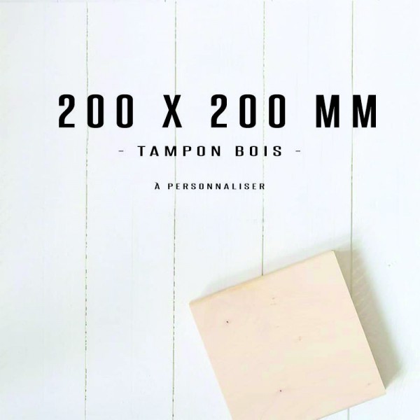 Grand tampon en bois 200x200mm Grand tampon en bois 200x200mm