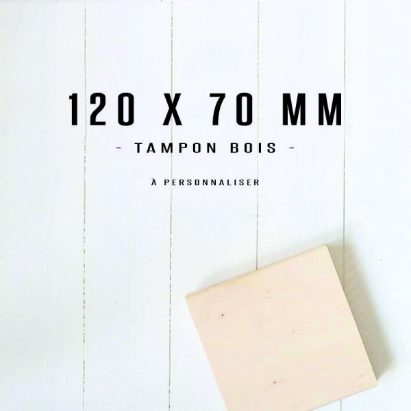 Grand tampon en bois 120x70mm Grand tampon en bois 120x70mm