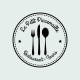 Tampon Logo Restaurant à Personnaliser 50x50mm  | Tamporelle