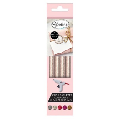 Pack 4 Bâtons De Cire Nacrés Pailette Aladine | Tamporelle