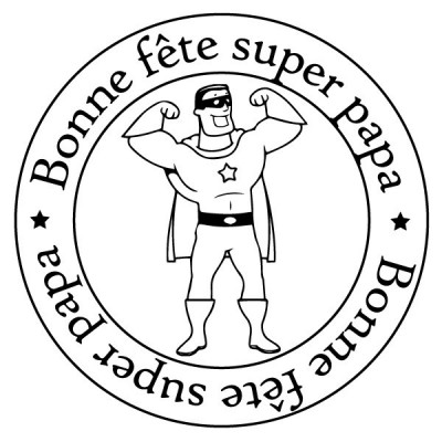 Tampon personnalisé bois papa certifié 
