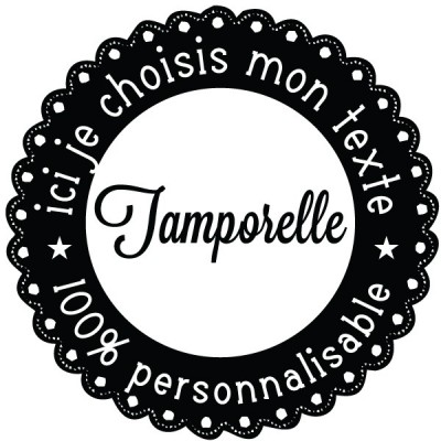 tampon personnalise logo dentelle