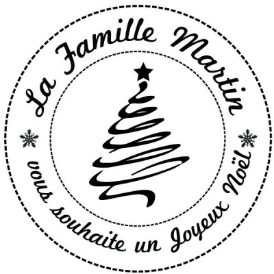 Tampon noel sapin bois à personnaliser