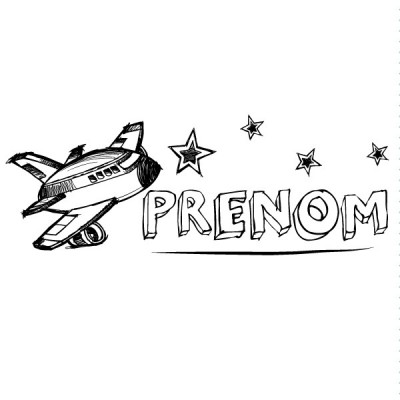 Tampon prénom avion