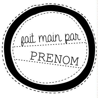 Tampon doodle couture prénom à personnaliser Tamporelle