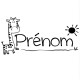 Tampon girafe prénom à personnaliser Tamporelle