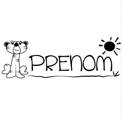 Tampon tigre prénom à personnaliser Tamporelle