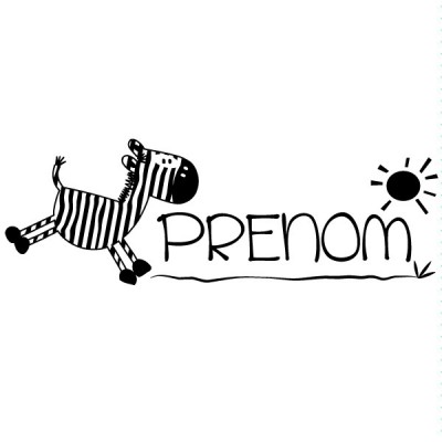 Tampon zèbre prénom à personnaliser Tamporelle