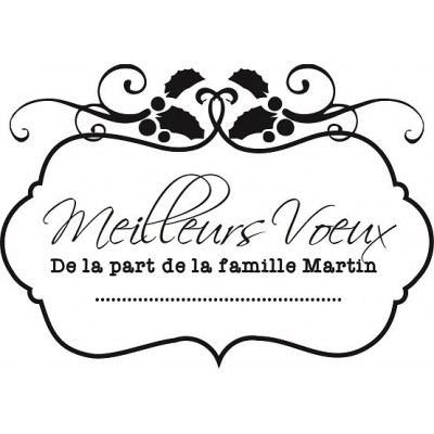 Tampon meilleurs voeux à personnaliser Tamporelle