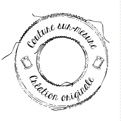Tampon couture circulaire à personnaliser 5 cm Tamporelle