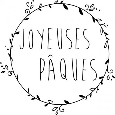 Tampon joyeuses Pâques monture bois Tamporelle