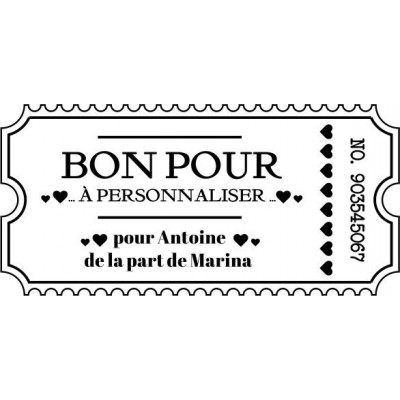 Tampon saint valentin bois