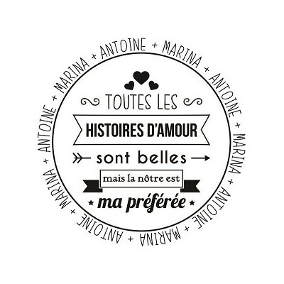 Tampon citation Saint Valentin personnalisé