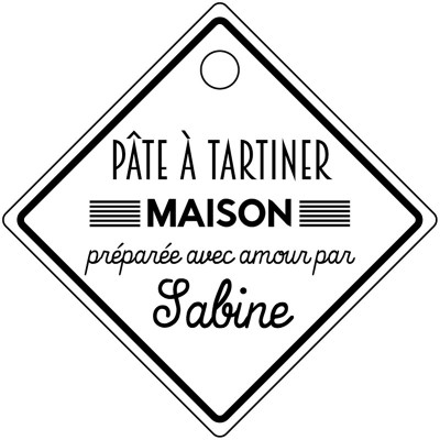 Tampon étiquette personnalisé