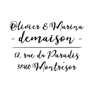 Tampon adresse personnalisé original bois