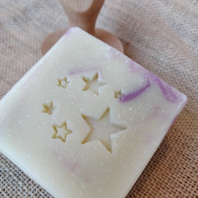 Tampon savon colombe mariage acrylique bois