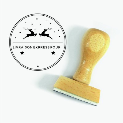 Tampon Noël Livraison Express Personnalisé | Tamporelle