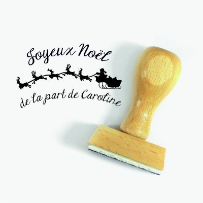 Tampon Joyeux Noël à Personnaliser 5 Cm|Tamporelle