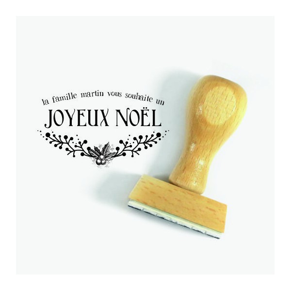 Tampon Simple Houx 5 Cm à Personnaliser | Tamporelle tampons français Tampon Simple Houx 5 Cm à Personnaliser | Tamporelle tampons français