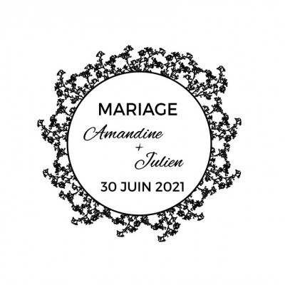 Tampon Mariage Gypsophile | Tamporelle tampons personnalisés français