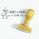 Tampon Kiss Mariage 7 Cm à Personnaliser |Tamporelle tampons français