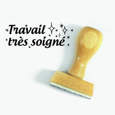 Tampon Travail Très Soigné 5 Cm à Personnaliser  | Tamporelle