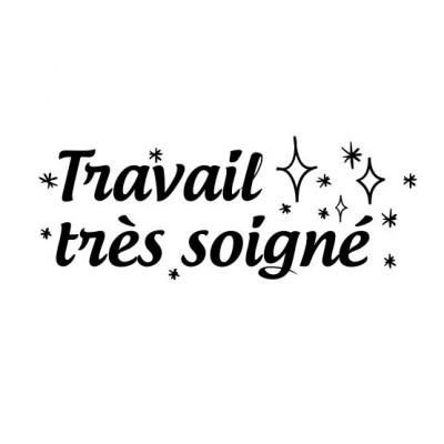 Tampon Travail Très Soigné 5 Cm à Personnaliser  | Tamporelle