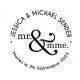 Tampon M&Mme Mariage | Tamporelle tampons français tampons personnalisés